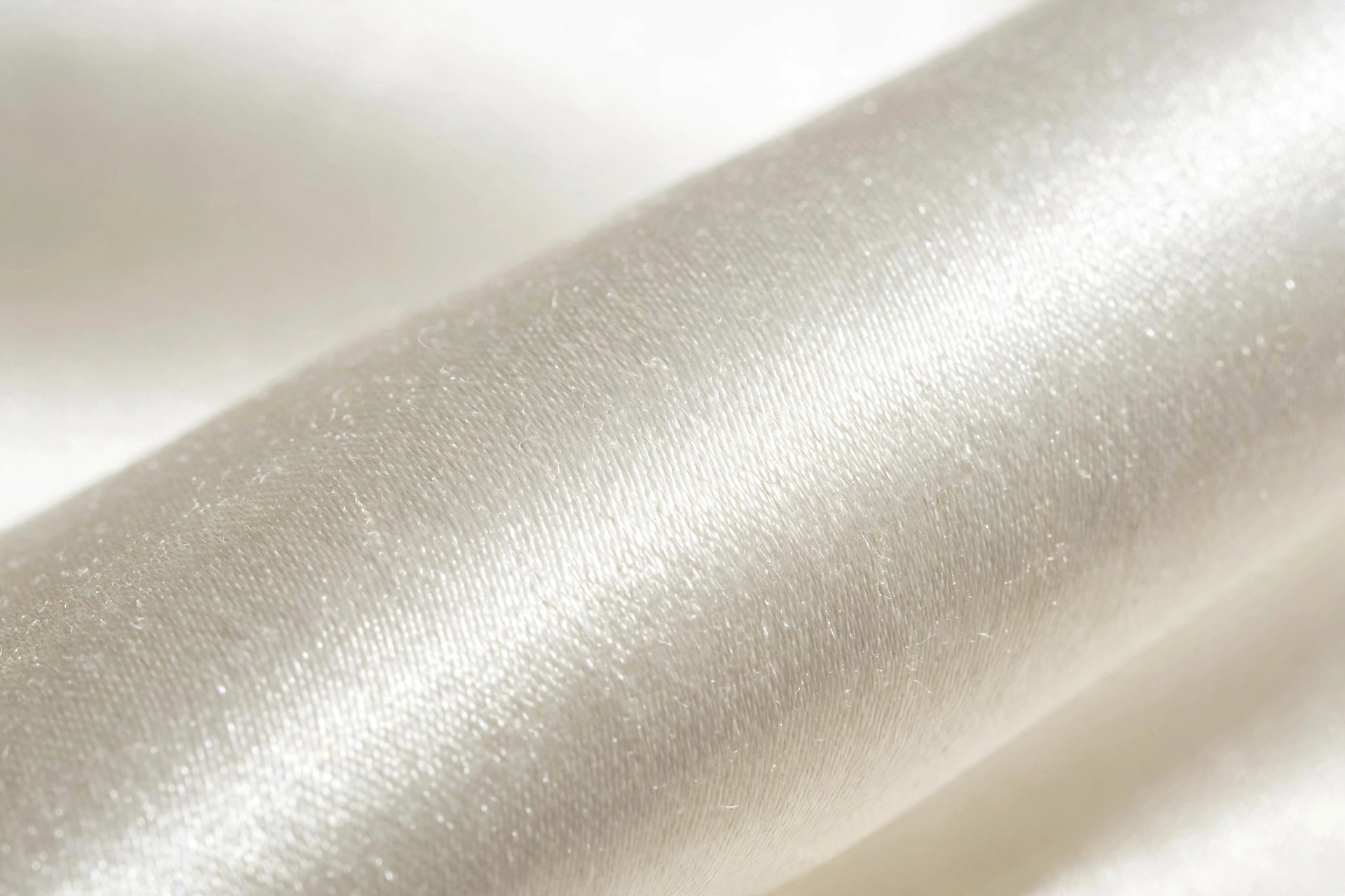 Close-up of bridal satin weave showing smooth face