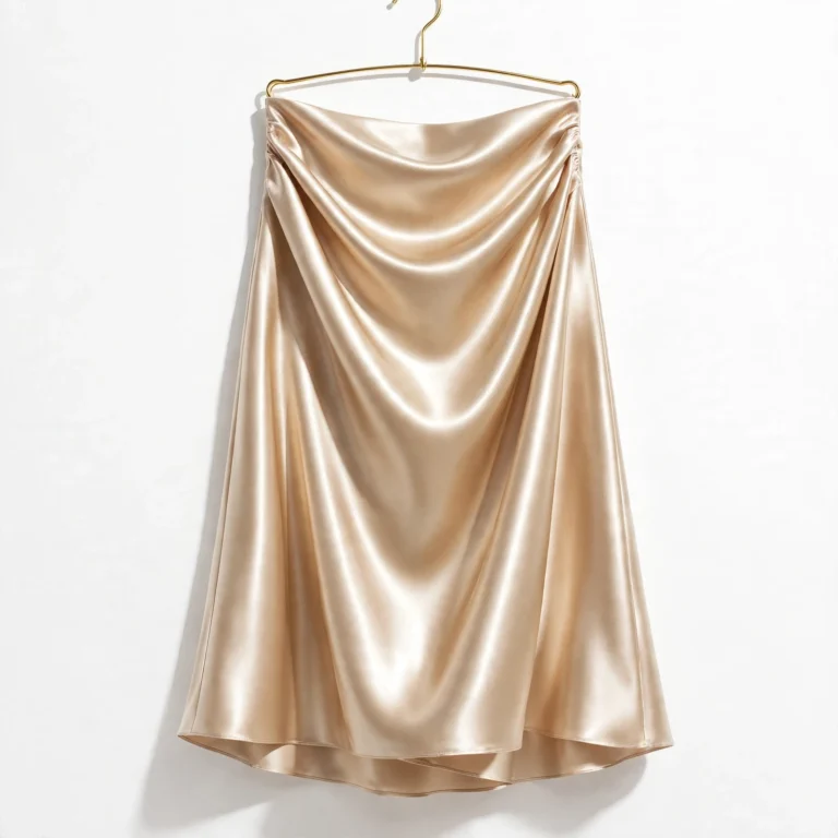 Champagne satin skirt hanger