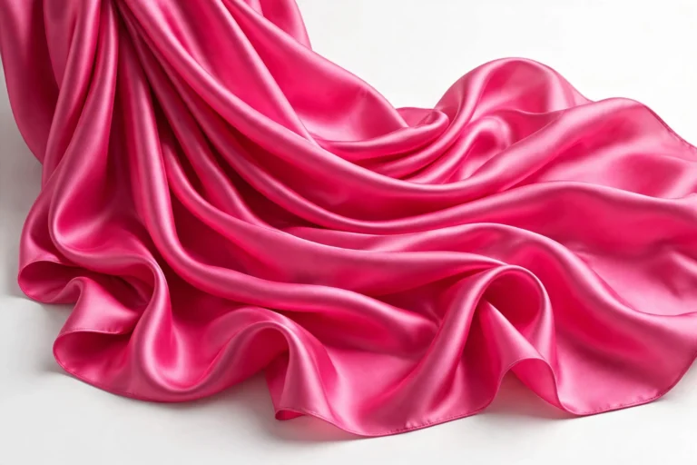 Hot pink satin scarf