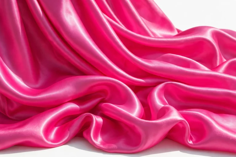 Hot pink satin fabric with natural sheen
